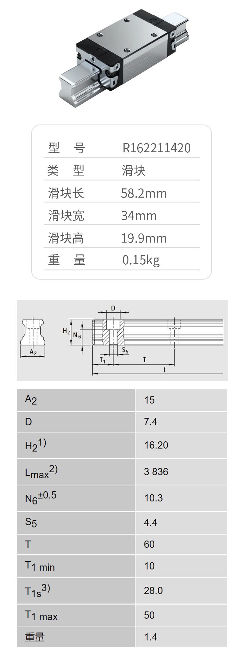 力士樂滑塊